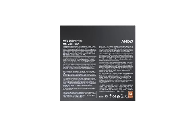 AMD Ryzen 7 7700 - Ryzen 7 7000 Series 8-Core 3.8 GHz Socket AM5 65W AMD  Radeon Graphics Processor - 100-100000592BOX